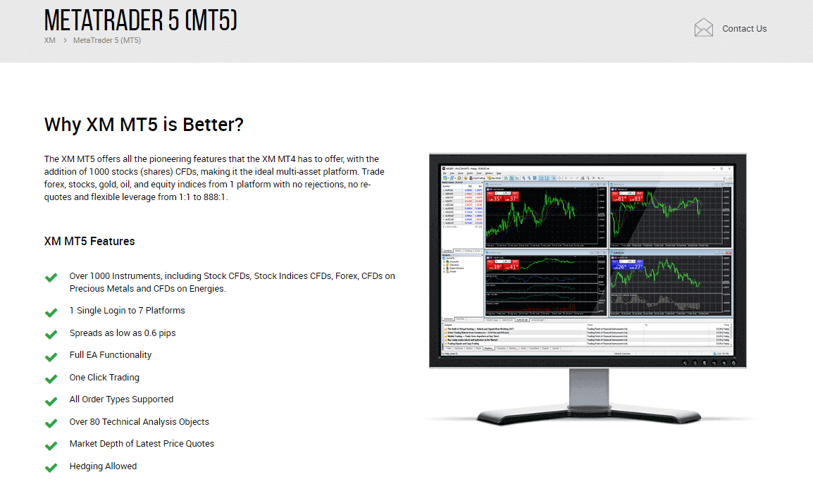 Plataformas XM - Visão geral do MetaTrader 5